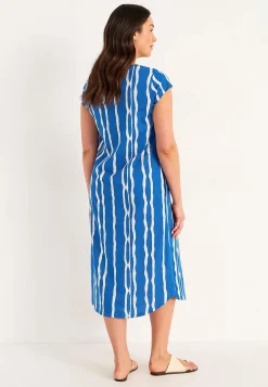 Mønstret jerseykjole med lommer