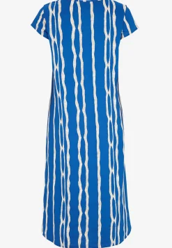 Mønstret jerseykjole med lommer