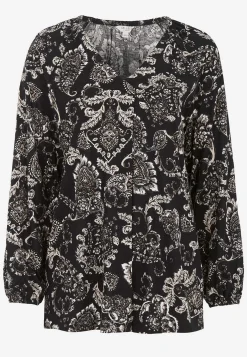 Mønstret jerseytunika med dekorativt læg