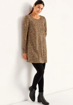 Mønstret jerseytunika med lommer