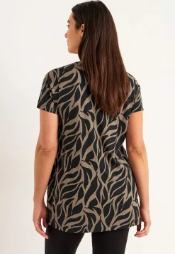 Mønstret jerseytunika med lommer