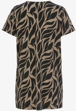 Mønstret jerseytunika med lommer