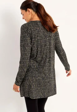 Mønstret jerseytunika med lommer