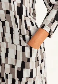 Mønstret jerseytunika med lommer