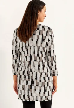 Mønstret jerseytunika med lommer