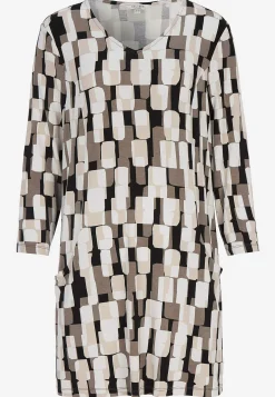 Mønstret jerseytunika med lommer