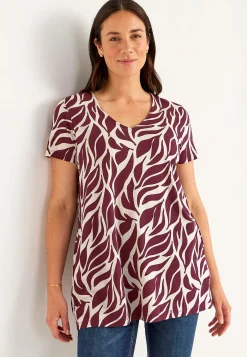 Mønstret jerseytunika med lommer