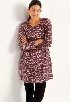 Mønstret jerseytunika med lommer