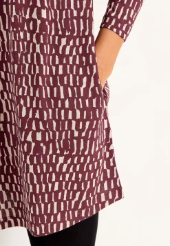 Mønstret jerseytunika med lommer