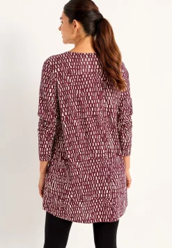 Mønstret jerseytunika med lommer