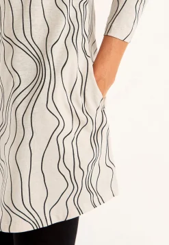 Mønstret jerseytunika med lommer