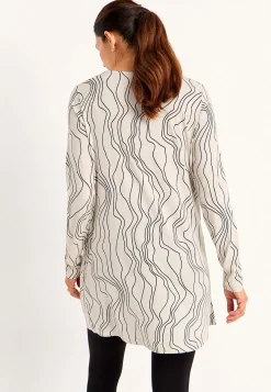 Mønstret jerseytunika med lommer