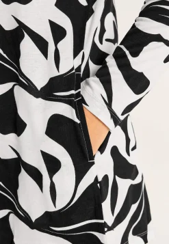 Mønstret jerseytunika med lommer