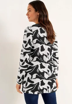 Mønstret jerseytunika med lommer