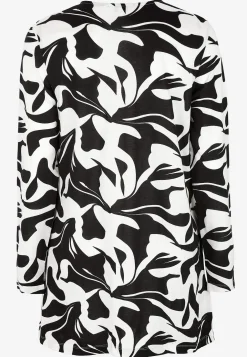 Mønstret jerseytunika med lommer