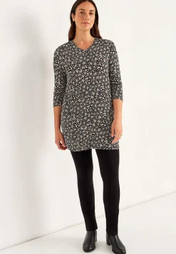 Mønstret jerseytunika med lommer