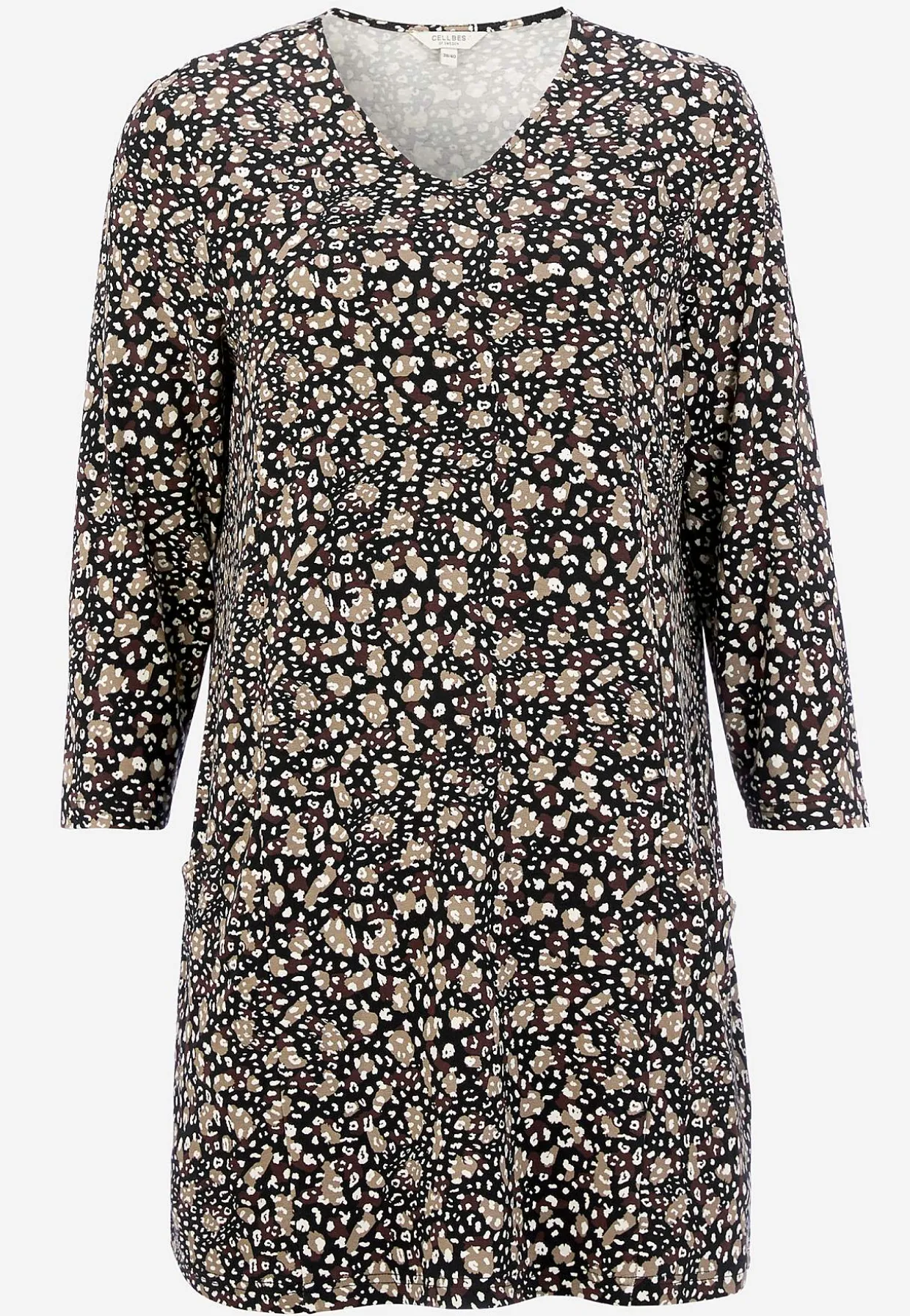 Mønstret jerseytunika med lommer