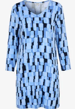 Mønstret jerseytunika med lommer