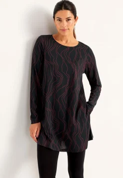 Mønstret jerseytunika med lommer