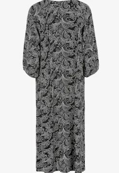 Mønstret kjole med knapper