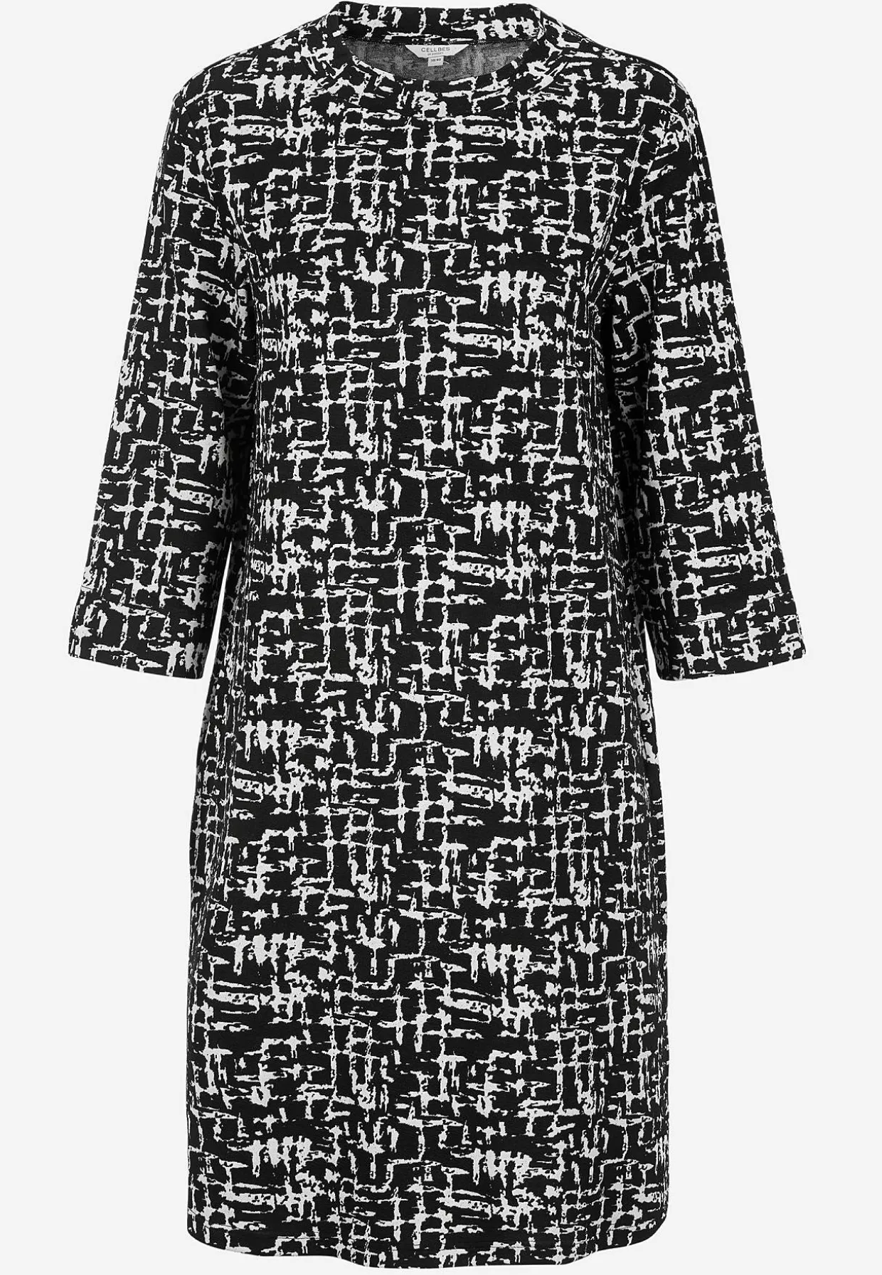 Mønstret kjole med sidelommer