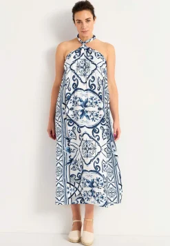 Mønstret maxi kjole | Cellbes