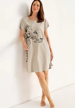 Mønstret natkjole i bomuld