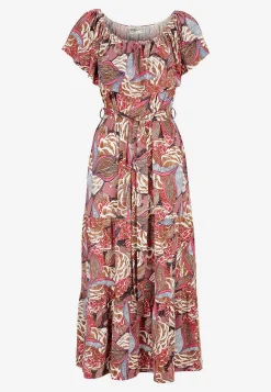 Mønstret off-shoulder-kjole | Cellbes