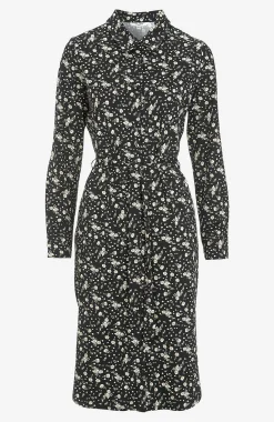 Mønstret skjortekjole