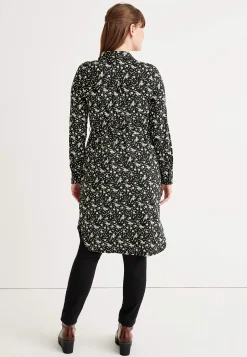 Mønstret skjortekjole