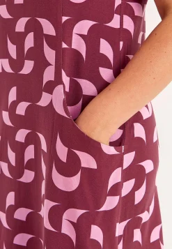 Mønstret tunika med lommer