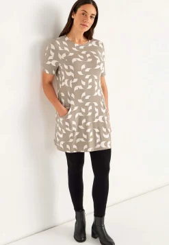 Mønstret tunika med lommer