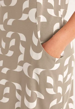 Mønstret tunika med lommer