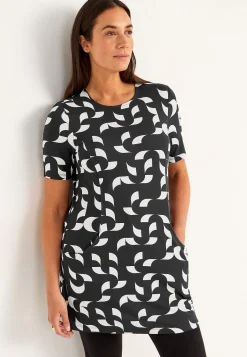 Mønstret tunika med lommer