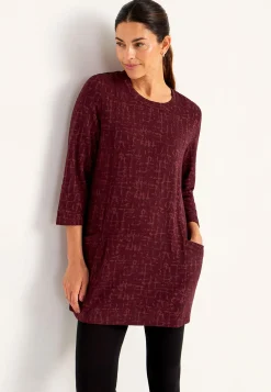 Mønstret tunikatop med lommer