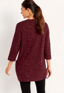 Mønstret tunikatop med lommer