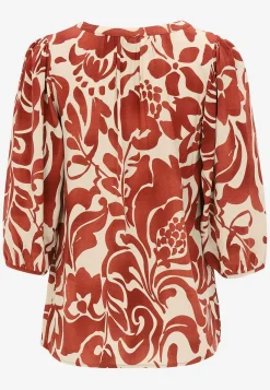 Mønstret viskosebluse