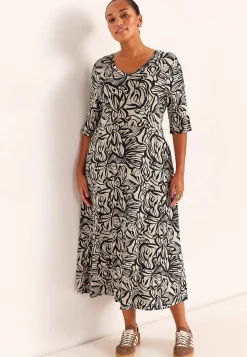 Mønstret viskosekjole med lommer | Cellbes