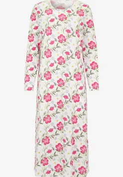 Natkjole med et blomstermønster