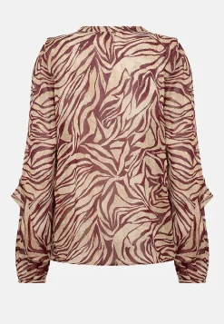 Næsten gennemsigtig bluse med volanter | Cellbes