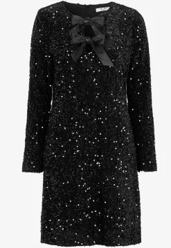 Pailletkjole i elastisk velour