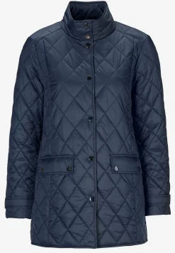 Quiltet jakke med trykknapper