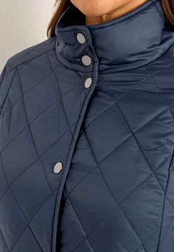 Quiltet jakke med trykknapper