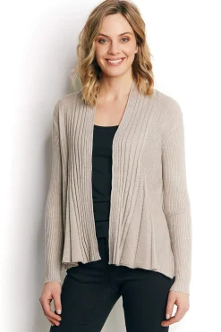 Ribbet, åben cardigan