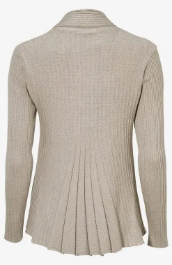 Ribbet, åben cardigan