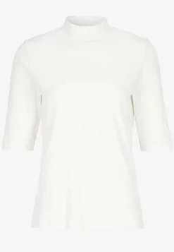 Ribbet top med turtleneck