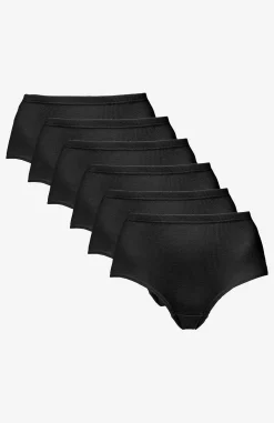 Ribbet trusse i bomuld 6-pack