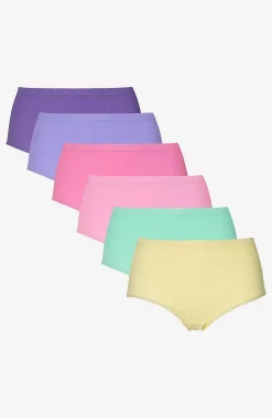 Ribbet trusse i bomuld 6-pack