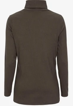 Ribbet turtleneck trøje i økologisk bomuld | Cellbes