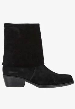 Ruskindsankelstøvle med foldet skaft